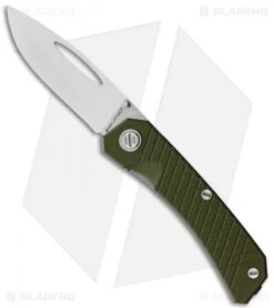 Real Steel Akuma Liner Lock Knife Olive G-10/Orange Liners (3.8" Satin)