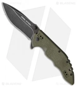 Real Steel E77 Liner Lock Knife OD Green G-10 (3.25" Black Stonewash)