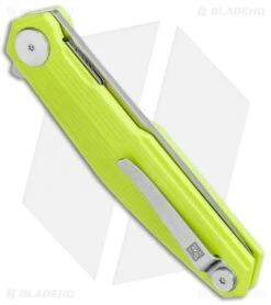 Real Steel G3 Puuko Light Liner Lock Knife Lime Green G-10 (3.5" Satin) 7815 -Elite Folds Real Steel G3 Puuko Light LL Lime Green Satin RS7815 BHQ 77254 jr side