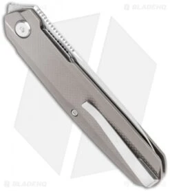 Real Steel G5 Compact Metamorph Front Flipper Knife Gray Aluminum (3" Satin) -Elite Folds Real Steel G5 Compact Metamorph FF Gray G 10 Satin BHQ 120475 jr side