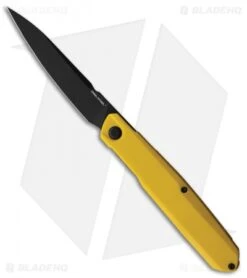 Real Steel G5 Metamorph Front Flipper Knife Yellow G-10 (3.5" Black)