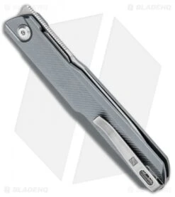 Real Steel G5 Metamorph Mk. II Front Flipper Knife Gray Aluminum (3.5" Satin) -Elite Folds Real Steel G5 Metamorph Mk. II FF Gray Alum Satin RS7837 BHQ 93368 jr side
