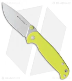 Real Steel H6-S1 Liner Lock Knife Lime Green G-10 (3.375" Stonewash) RS7775