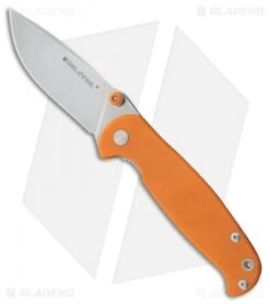 Real Steel H6-S1 Liner Lock Knife Orange G-10 (3.375" Stonewash) RS7776