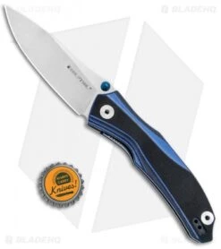 Real Steel Knives Horus Free Liner Lock Knife Black/Blue G-10 (3.6" SW) 7432 -Elite Folds Real Steel Horus Free LL Black Blue G 10 SW RS7432 BHQ 73737 jr bottlecap