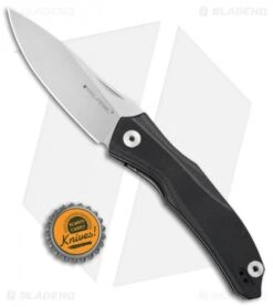 Real Steel Knives Horus Free Liner Lock Knife Black G-10 (3.625" Stonewash) E802 -Elite Folds Real Steel Horus Free LL Black G 10 SW RS7433 BHQ 71824 jr bottlecap 2