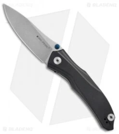 Real Steel Knives Horus Liner Lock Knife Black G-10 (3.625" Stonewash) E802