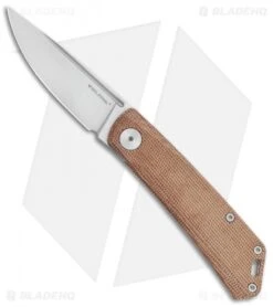 Real Steel LUNA Premium Slip Joint Knife Brown Micarta (2.75" Satin S35VN)