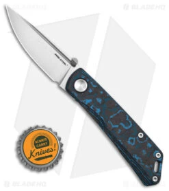 Real Steel Luna Boost Frame Lock Knife Arctic Fat Carbon (2.75" Satin) -Elite Folds Real Steel Luna Boost FLK Artic Fat Carbon 2in Satin BHQ 144204 td size
