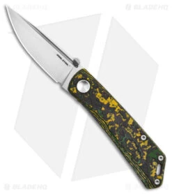 Real Steel Luna Boost Frame Lock Knife Toxic Fat Carbon (2.75" Satin)