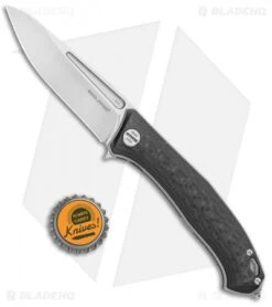 Real Steel Lynx Liner Lock Knife Carbon Fiber (3.5" Satin) -Elite Folds Real Steel Lynx CF RS9213 BHQ 111858 jr bottlecap
