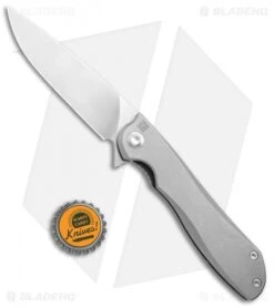 Real Steel Megalodon Frame Lock Knife Titanium (3.8" Satin M390) -Elite Folds Real Steel Megalodon FL Ti Satin RS9611 BHQ 61516 jr bottlecap