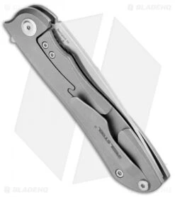 Real Steel Megalodon Frame Lock Knife Titanium (3.8" Satin M390) -Elite Folds Real Steel Megalodon FL Ti Satin RS9611 BHQ 61516 jr side