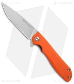 Real Steel Megalodon Liner Lock Knife Orange G-10 (3.8" Satin) E801