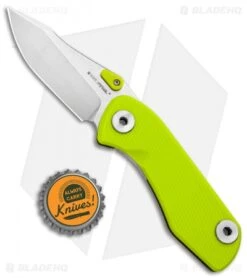 Real Steel Precision Frame Lock Folding Knife Green (2.88" Stonewash) 3001 -Elite Folds Real Steel Precision FL Green SW 3001 BHQ 94646 jr bottlecap