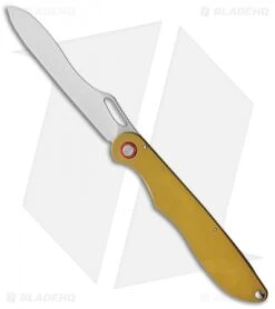 Real Steel RealSlim Frame Lock Knife Gold Stainless Steel (3.3" Satin)