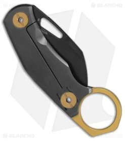 Real Steel Knives Shade Hawkbill Karambit Knife Black G-10 (2.2" Black) -Elite Folds Real Steel Shade FL Black Gold BHQ 120876 jr side 2