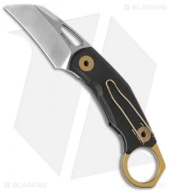 Real Steel Knives Shade Hawkbill Karambit Knife Black G-10 (2.2" Satin)