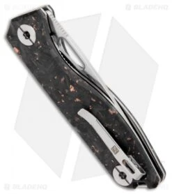 Real Steel Sidus Folding Knife Copper Shred CF (3.5" Satin) -Elite Folds Real Steel Sidus Copper Shred CF Satin RS7463 BHQ 99171 jr side