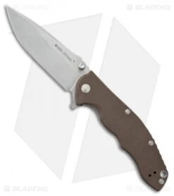 Real Steel T101 Thor Liner Lock Knife Brown G-10 (3.75" Stonewash) RS7522