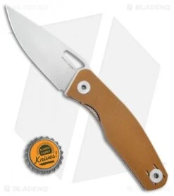 Real Steel Terra Liner Lock Knife Coyote G-10 (3.5" Satin) -Elite Folds Real Steel Terra LL Coyote G 10 RS7453 BHQ 96436 ns bottlecap