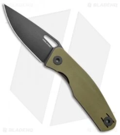 Real Steel Terra Liner Lock Knife Olive Green G-10 (3.5" Black)