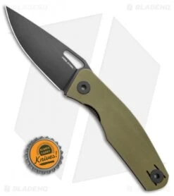 Real Steel Terra Liner Lock Knife Olive Green G-10 (3.5" Black) -Elite Folds Real Steel Terra LL Olive Green G 10 Black RS7452 BHQ 96435 ns bottlecap