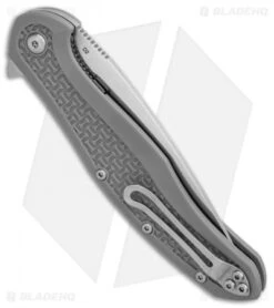 Steel Will Intrigue Liner Lock Knife Gray FRN (3.75" Satin) F45-14 -Elite Folds SMG Steel Will Intrigue F45 14 BHQ 83350 er side