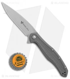 Steel Will Mini Intrigue Liner Lock Knife Gray FRN (3.25" Satin) F45M-14 -Elite Folds SMG Steel Will Intrigue F45M 14 BHQ 83351 er bottlecap