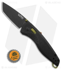 SOG Aegis AT Spring Assisted Tanto Knife Rescue Black (3.1" Black) -Elite Folds SOG Aegis AT Spring Assisted Tanto Knife Rescue Black 3in Black BHQ 176440 td size