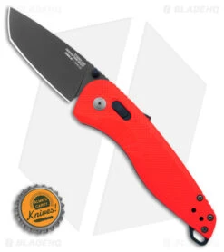 SOG Aegis AT Spring Assisted Tanto Knife Rescue Red GRN (3.1" Black) -Elite Folds SOG Aegis AT Spring Assisted Tanto Knife Rescue Red indigo GRN 3in Black BHQ 140881 td size