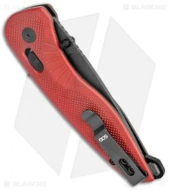 SOG Aegis AT Tanto AT-XR Lock Knife Red GRN W/Safety (3.1" Black) -Elite Folds SOG Aegis AT TAnto Lock Red Black BHQ 122325 jr side