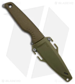 SOG Altair FX Fixed Blade Knife Field Green (3.4" Black) 17-79-03-57 -Elite Folds SOG Altair FX FBK Field Green 3in Black BHQ 140855 td sheath
