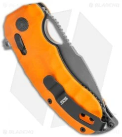 SOG Kiku XR LTE Knife Orange G-10 (3" Gray) 12-27-03-57 -Elite Folds SOG Kiku XR LTE Blackout XR Lock Orange G 10 Black 12 27 03 57 BHQ 116851 jr side