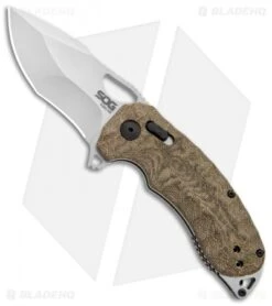 SOG KIKU XR XR-Lock Knife Natural Linen Micarta (3" Satin)