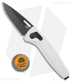 SOG One-Zero XR Lock Knife White Al (3.1" Black Chrome) -Elite Folds SOG One Zero XR Lock White Aluminum Black Chrome BHQ 140872 jr bottlecap