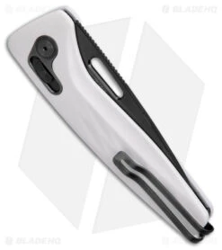 SOG One-Zero XR Lock Knife White Al (3.1" Black Chrome) -Elite Folds SOG One Zero XR Lock White Aluminum Black Chrome BHQ 140872 jr side