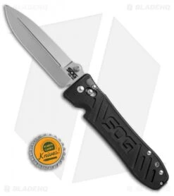 SOG Pent Arc Spear Point Arc-Lock Knife (4" Bead Blast) PE15 -Elite Folds SOG Pent Arc spear point Arc Lock bb PE15 BHQ 52226 er size