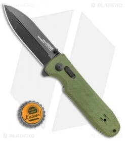 SOG Pentagon XR Lock Knife OD Green G-10 (3.5" Black) -Elite Folds SOG Pentagon Mk3 I Arc Lock Folding Knife OD Green 4in 12 61 02 57 BHQ 105687 LS Bottlecap