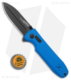SOG Pentagon XR LTE Bar Lock Knife Blue G-10/CF (3.5" Black CTS XHP) -Elite Folds SOG Pentagon XR LTE Flipper Blue G 10 Black BHQ 140128 jr bottlecap