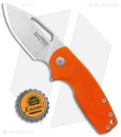 SOG Stout FLK Frame Lock Knife Orange G-10 (2.75" Stonewash) -Elite Folds SOG Stout FLK Orange G 10 SW BHQ 137222 jr bottlecap