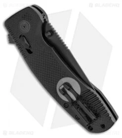 SOG-TAC XR Lock Knife Blackout Black G-10 (3.4" Black) -Elite Folds SOG TAC XR Lock Knife Blackout Black G 10 Black BHQ 105727 LS Side