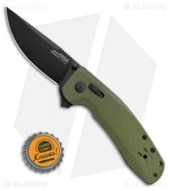 SOG-TAC XR Lock Knife OD Green G-10 (3.4" Black) -Elite Folds SOG TAC XR OD Green G 10 Black BHQ 107727 LS Bottlecap
