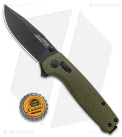 SOG Exclusive Terminus XR Lock Knife Green Micarta (3" Black) -Elite Folds SOG Terminus XR Lock Green Micarta Black TM1037 BX BHQ 119365 jr bottlecap