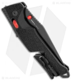 SOG Trident AT-XR Lock Knife Black/Red Clip Point (3.7" Black) -Elite Folds SOG Trident AT XR Lock Black Red CP Black BHQ 105690 jr side