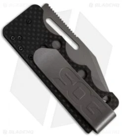 SOG Ultra C-Ti Money Clip Knife Carbon Fiber (2.8" Bead Blast) -Elite Folds SOG Ultra C Ti SOGAC79 BX jr side