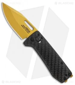 SOG Ultra XR Lock Knife Carbon Fiber (2.75" Gold)