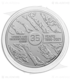 SOG Vision XR LTE Flipper Knife Black Ti (3.4" Black) 35th Anniversary Edition -Elite Folds SOG Vision XR Lock Knife Black G10 3in Black 35th Anniversary Edition BHQ 136432 td coin