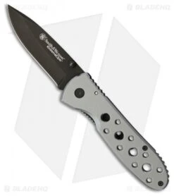 Smith & Wesson Extreme Ops Folding Knife Gray Aluminum (3.5" Black) SWA13CP