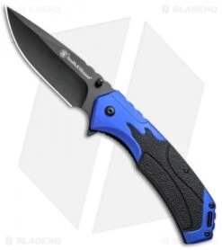 Smith & Wesson Liner Lock Folding Knife Blue/Black (3.5" Black) SW605BL